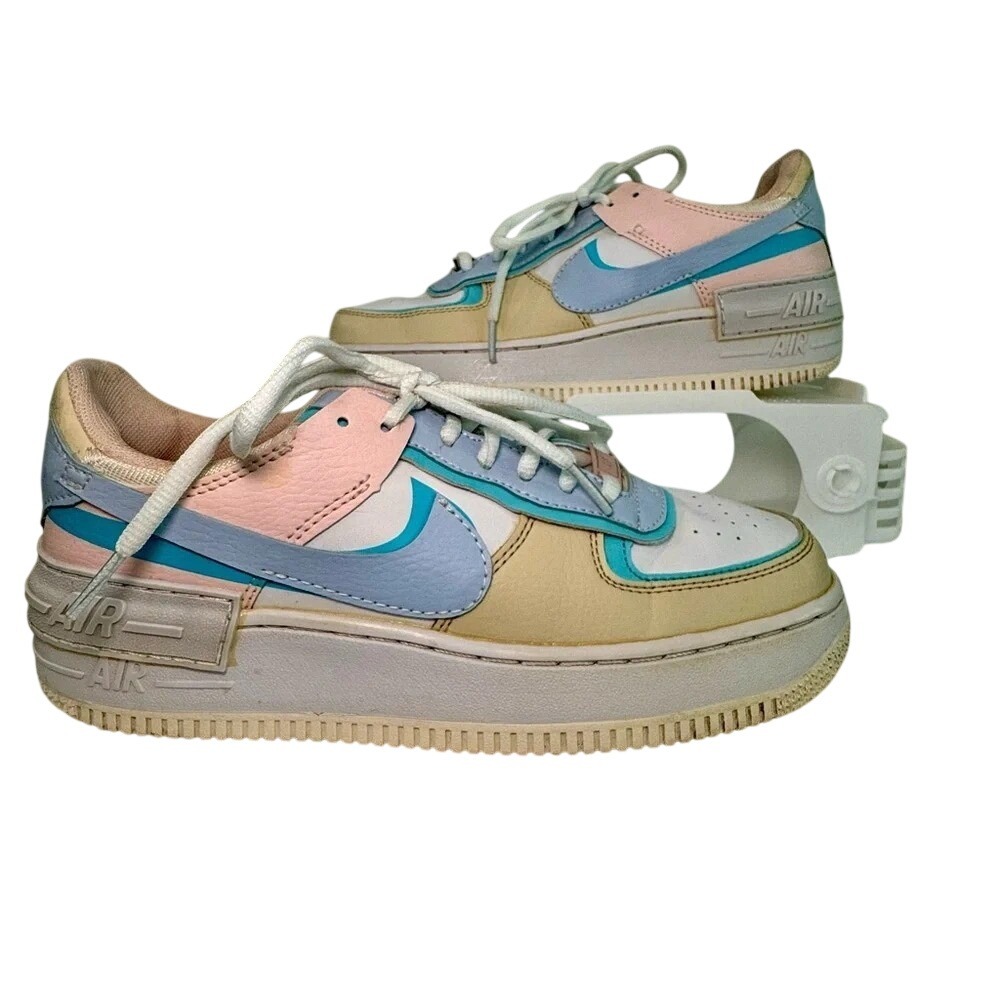 Nike Air Force 1 Shadow Pale Ivory Celestial Gold Womens‎ 8 Sneakers CU2032-153